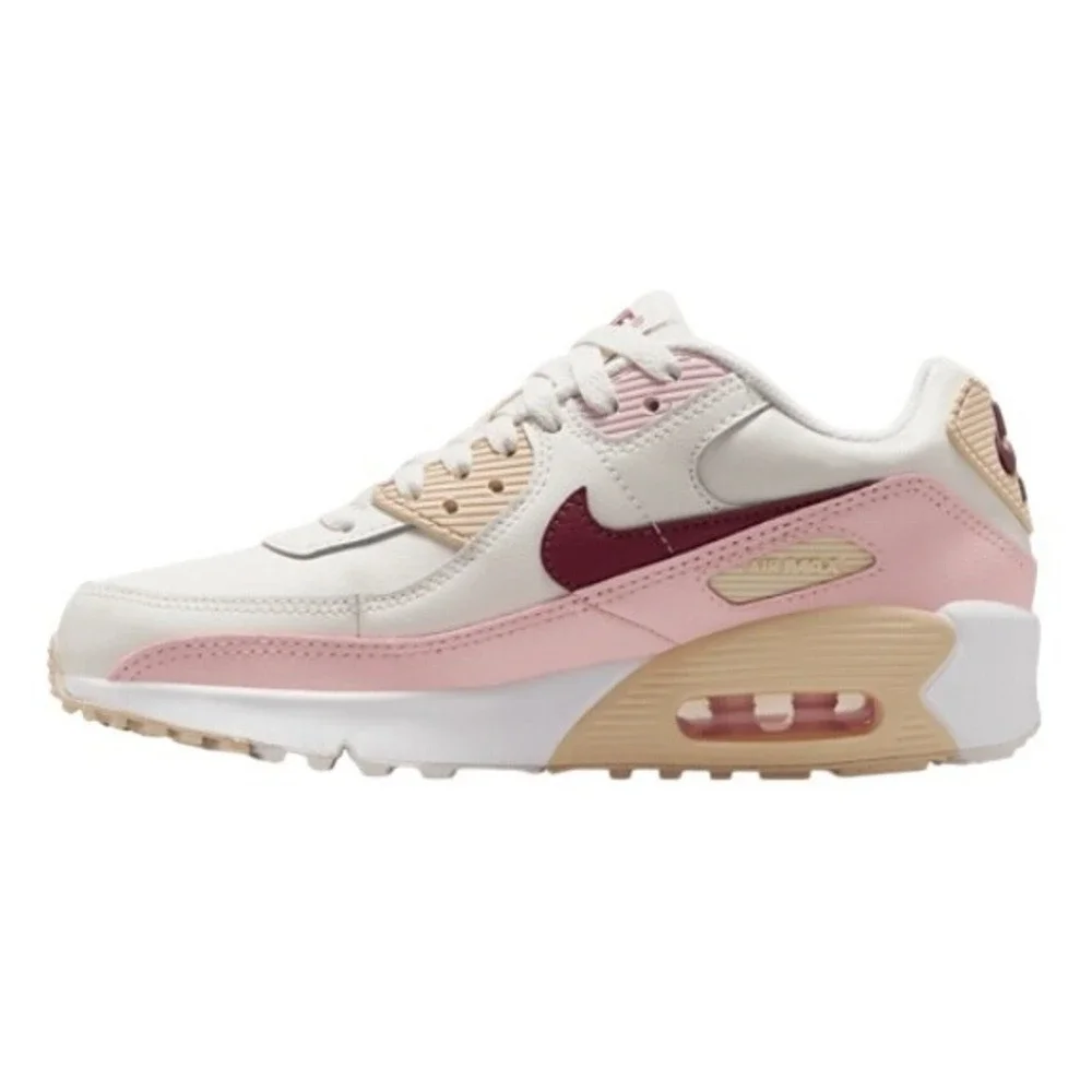 Nike Air‎ Max 90 Girls Phantom/Echo Pink/Sail/Dark Team Red Size 1.5